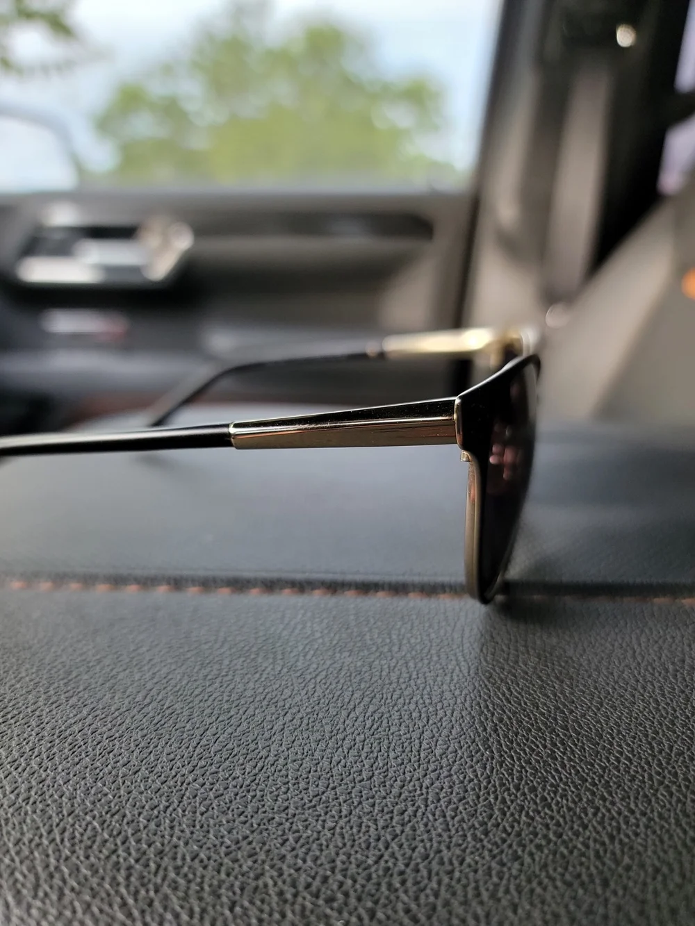 Versace Black Cat-Eye Sunglasses with Gold Accents